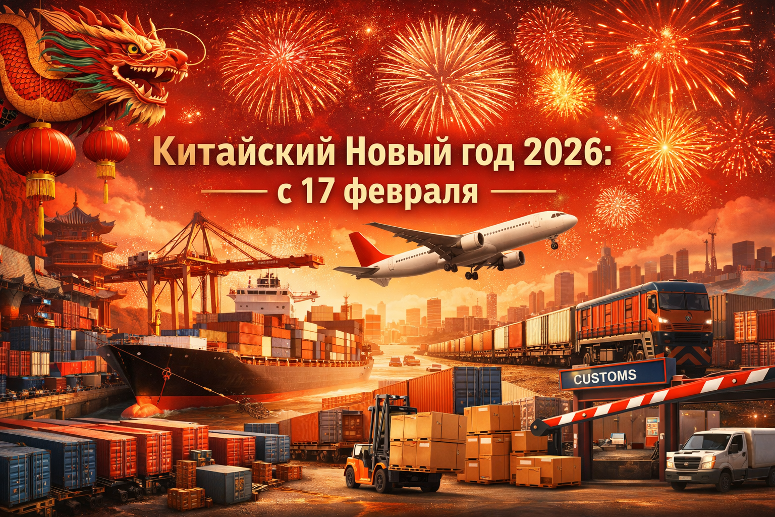 Китайский Новый год 2026: старт 17 февраля и влияние на логистику